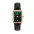 Lucky fox relógios femininos moda verde quadrado couro relógio de quartzo luxo