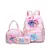 Conjunto de mochila com estampa de ponto de 3 unidades, com sacola e bolsa, moch - loja online