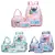 Conjunto de mochila com estampa de ponto de 3 unidades, com sacola e bolsa, moch na internet
