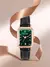 Lucky fox relógios femininos moda verde quadrado couro relógio de quartzo luxo