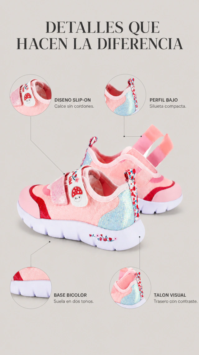 Zapatilla de Niña Bibi Modelo 225095 Rosa — imagen 7
