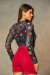 Blusa Tule floral - loja online