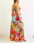 Vestido sexy feminino 2025 primavera verão mais recente estampa floral criss cr - comprar online