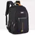 Mochila unissex moderna, disponível em várias cores, com design preto e detalhes em laranja, ideal para estudantes e viagens.