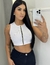Cropped Paula Regata Canelado com Zíper Pimenta original - comprar online
