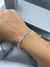 PULSEIRA QUATRO CORAÇÕES OLHO GREGO PRATA 925
