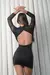 Vestido espalda abierta con mangas de tul (lycra + tul) - MandalaModa