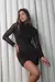Vestido espalda abierta con mangas de tul (lycra + tul) - comprar online