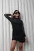 Vestido con tajo y frunce (velvet con strass) - comprar online
