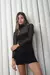 Vestido con tajo y frunce (velvet con strass) en internet