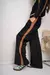 Pantalon wide legs con franja (plush) - tienda online
