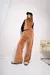 Pantalon wide legs con franja (plush) - comprar online