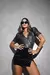 Body cruzado manga princesa vintage (lycra vintage) - comprar online
