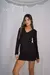 Vestido escote v manga larga (modal soft) - tienda online