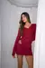 Vestido escote v manga larga (modal soft) - comprar online