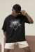 Camiseta Oversized Streetwear Unissex 100% Algodão - GOLA ALTA DE RIBANA | Estilo Urbano Y2K