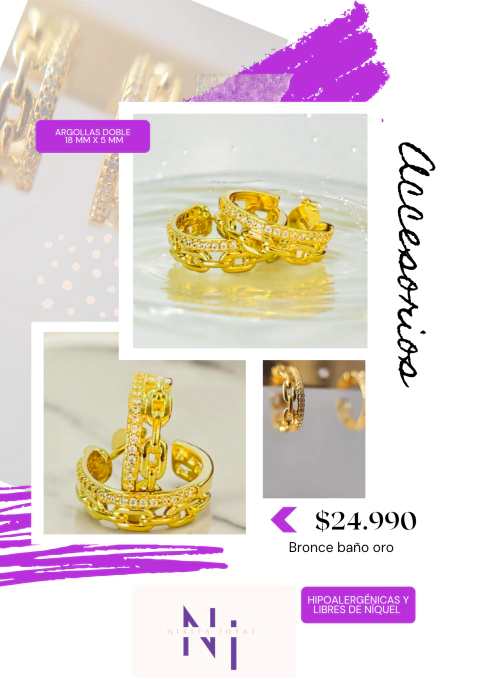 Aros Argolla Glam con Microcircones ✨