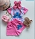 Conjunto Stitch manga rosa