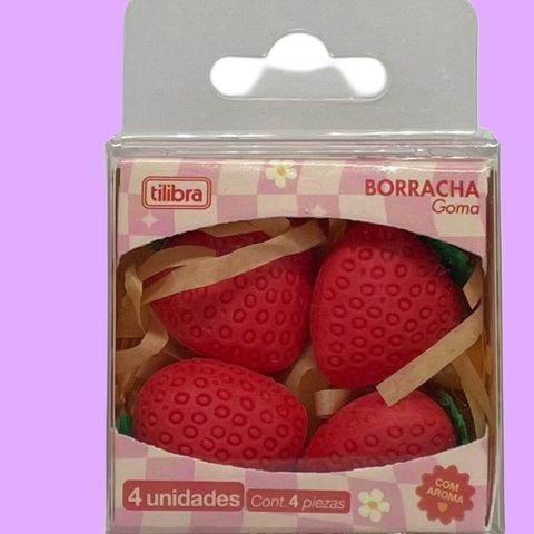 Borracha Morango Tilibra - comprar online