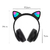 Fones De Ouvido Bluetooth Wireless Anime Cat Ear Preto - loja online