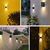 Imagem do Kit 2 Arandela Solar De Parede Externa Led Slim 2 Focos Luz Quente Sensor Noturno Automatico