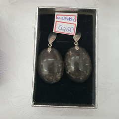 Brincos de Quartzo Fumê