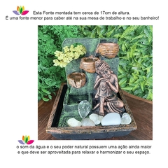 Mini Fonte De Água Buda Descansando Cascata 3 Quedas 01128 - comprar online