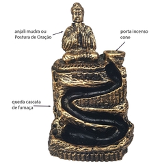 Incensário Cascata Buda Hindu Mini Orando Na Pedra 13507 na internet