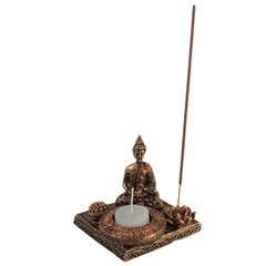 Imagem do Incensário E Castiçal Base Buda Zen 13586
