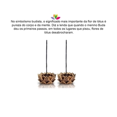 Incensário Castiçal Flor De Lótus Kit 2 unid 13044 na internet