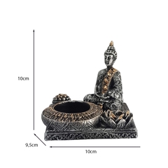 Incensário E Castiçal Base Buda Zen 13586
