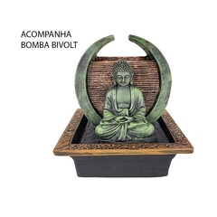 Fonte De Água Buda Meditando No Círculo Queda Parede 01126 - Fraternidade PAX