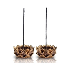 Incensário Castiçal Flor De Lótus Kit 2 unid 13044 na internet