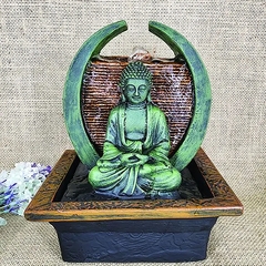 Fonte De Água Buda Meditando No Círculo Queda Parede 01126 na internet