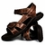 Sandália Papete Masculina em Couro Chocolate - comprar online