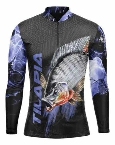 Camisa com proteção Solar Uv50 ´P, M e G' Tilápia