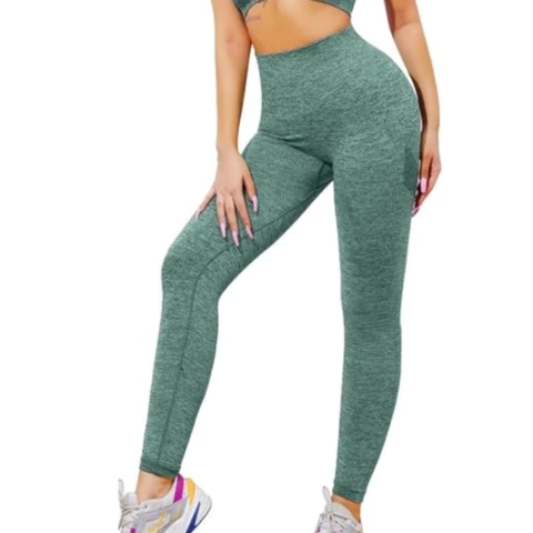Calza Seamless Push Up Verde