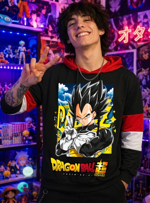 Buzo Dragon Ball Anime Rojo y Blanco