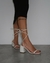 Sandália Sansa Salto Bloco Amarração Off White