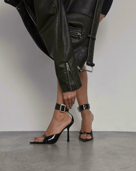 Sandália Pandora Maxi Fivela Preta