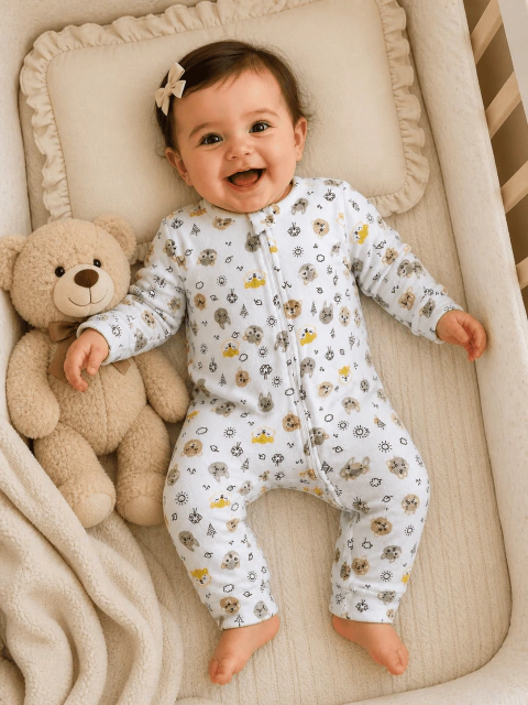 Macacão Bebê Soft | Bichinhos floresta