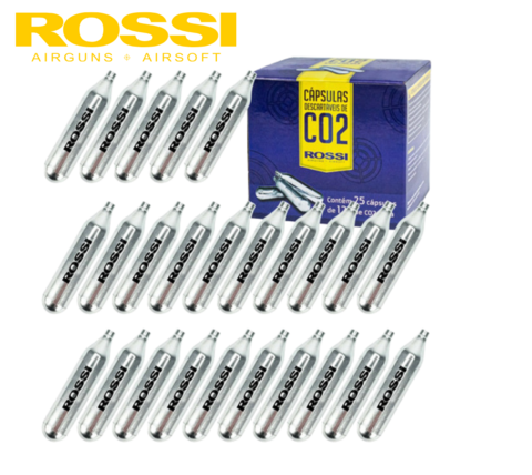 CILINDRO CO2 ROSSI 12g – CÁPSULA DE GÁS PARA PISTOLAS DE PRESSÃO E INFLADORES