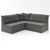 Sofá de Canto 5 Lugares Renaut Suede Cinza Mamflex