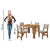 Imagem do Conjunto de Mesa Sala de Jantar 1,10m 4 Cadeiras Place Madeirado/Marfim Veludo Viero