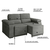 Sofá Retrátil Desmontável Suede 2 Lugares Fox Cinza - Esplanada Móveis