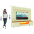 Rack Bancada Nobre Com Painel Para TV Até 85 Polegadas Com Pés De Vidro e LED Royal Off White/Madeir - loja online