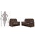 Sofá 2 E 3 Lugares Turin Suede Flash Estofados - loja online