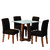 Conjunto Sala de Jantar Mesa Athenas Quadrada 0,90m 4 Cadeiras Trieste Dobuê - comprar online