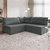 Sofá de Canto 5 Lugares Renaut Suede Cinza Mamflex - comprar online