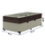 Cama Box Baú Solteiro Colchão Com Molas Ensacadas Tokio 88x188x66cm Marrom/Bege Umaflex - Esplanada Móveis